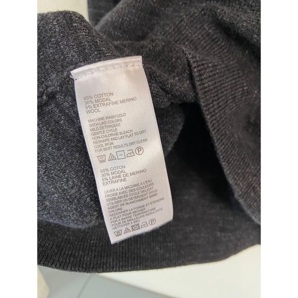 Tommy Bahama men's large grey long sleeve 1/4 zip knit pullover mock neck - Picture 5 of 6